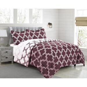 Comforter Set GRAY- Goose Down Alternative Queen Size Bedding Comforter Set